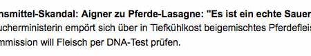 Da wird das Pferd als Rindfleisch zur Sau