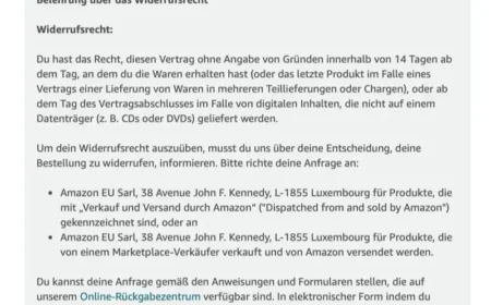 Welches Recht hast du bei Amazon?