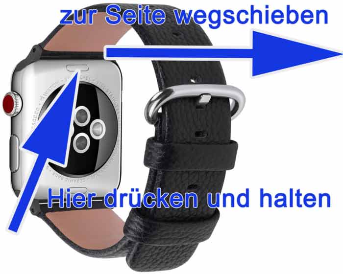 Schritt für Schritt Anleitung Armband tauschen Apple Watch