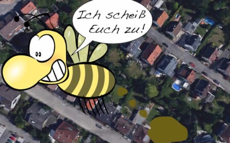 Kacken Bienen unsere Ortschaft zu?