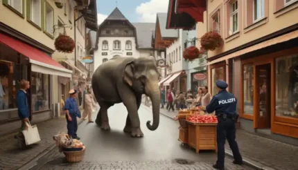 Was passiert, wenn ein Elefant entlaufen ist?