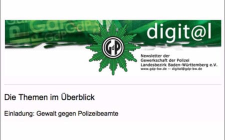 Einladung: Gewalt gegen Polizeibeamte
