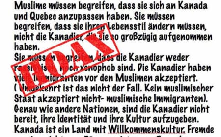 Idiotische Kettenbriefe für Leichtgläubige: Bürgermeister von Dorval