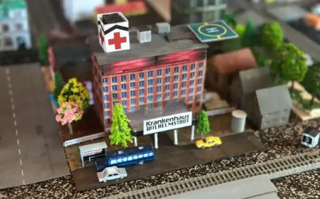 Modellbahn Spur N: Das Krankenhaus