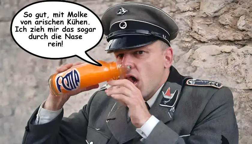 Nazi trinkt Fanta