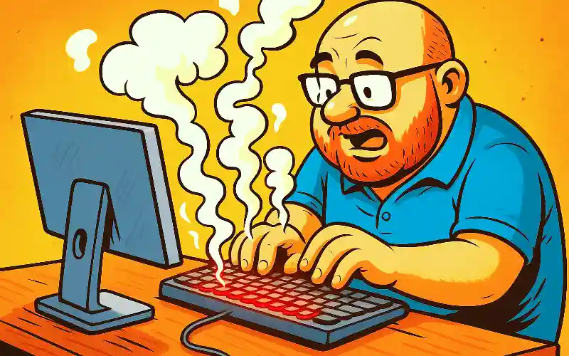 Qualmende tastatur