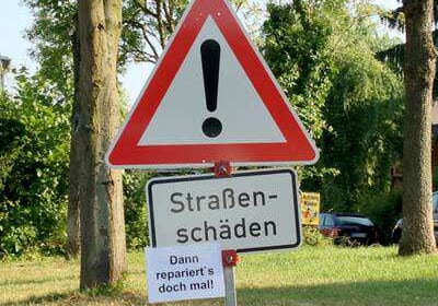 Straßenschäden in Edingen-Neckarhausen