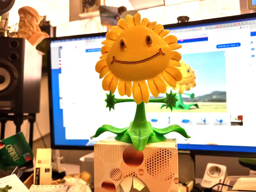 Sonnenblume aus PLA-Kunststoff