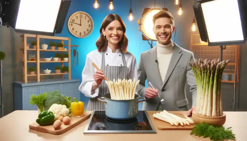Der Spargel ist ein Goldfisch in der Küche
