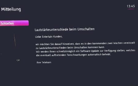 Lautstärke: Technische Umstellung führt zu Problemen bei Entertain